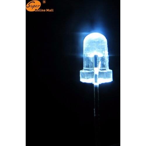 1000pcs Led 3MM WHITE LED DIODE Round Top Urtal Bright Light Bulb Led Lamp 3MM Emitting Diodes Electronic Components