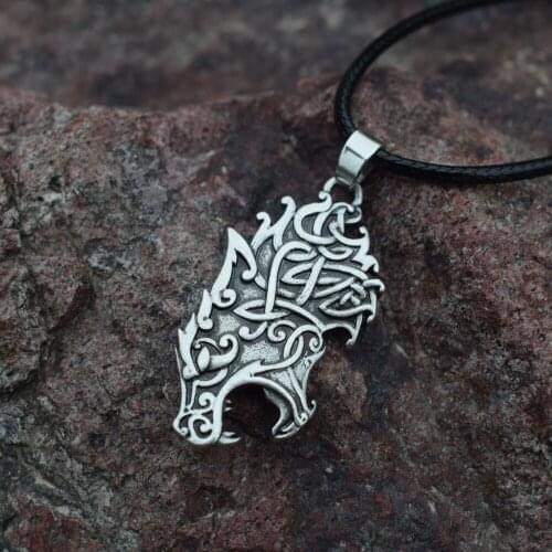 12PCS Celtic Viking Wolf pendant Necklace SanLan Jewelry