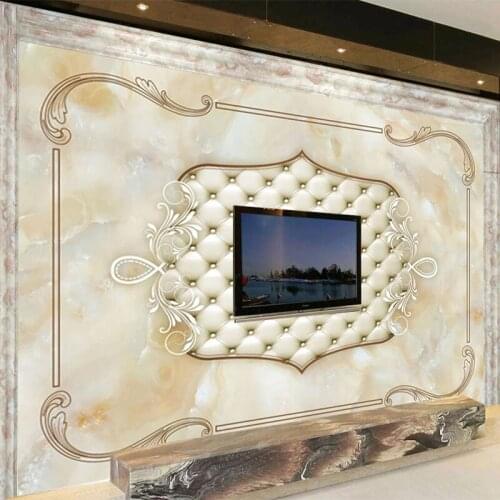 3D Wallpaper European Style Marble Soft Roll Photo Wall Murals Living Room TV Sofa Luxury Home Decor Wall Papers For Walls 3 D