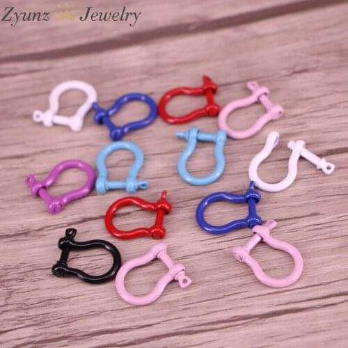 5PCS, DIY Jewelry Clasps Lock Carabiner Enamel Copper Connector For Jewelry Making