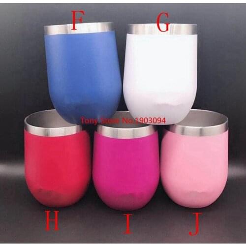 50pcs/lot 2018 Hot Sale 9oz Wine Tumbler Cups Stainess Steel Egg Cup Vacuum Thermos Cup Coffee Travel Beer Mug Drop Shipping