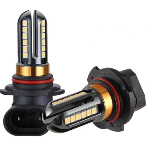 55%HTO 2Pcs 9005 9006 Fog Light 360 Degree Super Bright LED Headlight Lamp Bulb for Car