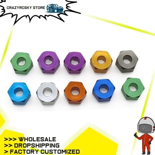 4pcs Alloy Wheel Hex Hub Adaptor w/Pins For Rc Hobby Model Car 1:10 Hpi Venture Fj Cruiser Crawler