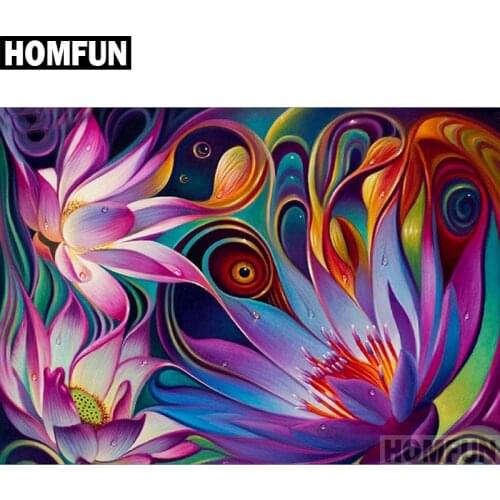 HOMFUN Full Square/Round Drill 5D DIY Diamond Painting "Abstract flower" Embroidery Cross Stitch 5D Home Decor Gift A06023