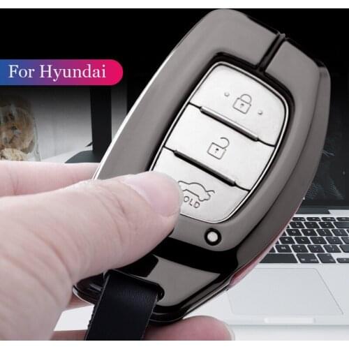 Car Key CoverFor Hyundai Creta I10 I20 IX25 IX35 I30 I40 Santa Fe Verna Sonata Elantra Tucson Car Key Case Shell Key Holder