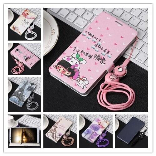 For Huawei Mate7 Case Leather Painted Wallet Flip Cover Butterfly Tower Painted Leather Case For huawei mate7