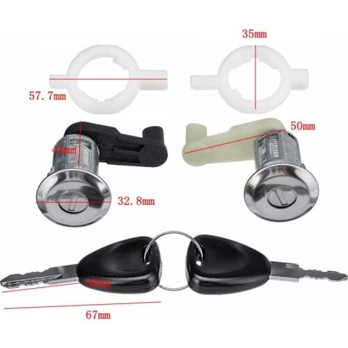 Car Door Lock Barrel Cylinder With 2 Keys Left Right for Renault Megane Scenic Clio Master OE 7701468981 7701468982