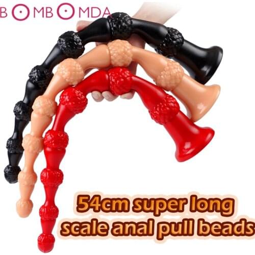 54cm Super Long Anal Sex Toys Anus Beads Men Prostata Massage Anus Dilator Dildo Butt Plug Sex Toys For Woman Men Adult Sex Toys