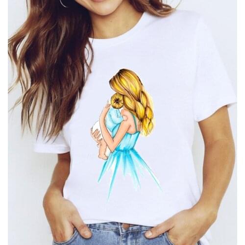 T-shirts Top for Women Mom Life Baby Sweet Mama Mother Cartoon Clothing Print Lady Graphic T Shirt Ladies Female Tee T-Shirt