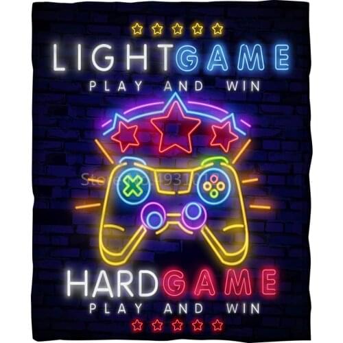 Hot Sale Gamepad 3D Printed Fleece Blanket for Beds Fashion Bedspread Sherpa Throw Blanket Adults Kids Christmas Gifts