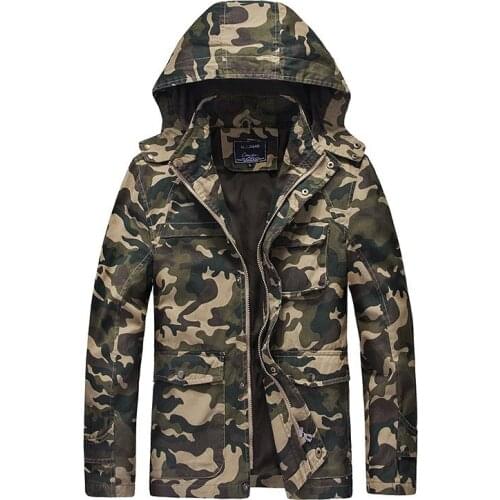 Spring Autumn Camouflage Military Jacket Men Hooded Slim Fit Cotton Men Camo Army Coat Vogue Homme Jacket Jaqueta Masculino