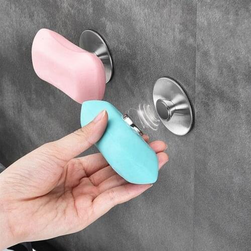 Magnetic Soap Holder Stainless Steel Kitchen Bathroom Storage OrganizerWall Mounted Storage Rack Magnetic Soap Dish for Bathroom