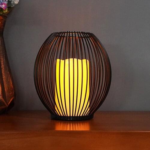 Metal Iron Candle Holder Stand Cage Candlestick Hanging Lantern Home Decor Gifts