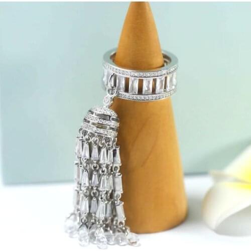 Designer Fashion 925 Sterling Silver Jewelry 3A Cubic Zirconia Party Ring