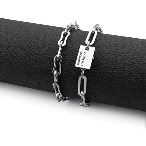 Fashion Titanium Steel Back Shaped Bracelet Simple Hip Hop Street Style Men and Women All-match Jewelry Bracelet