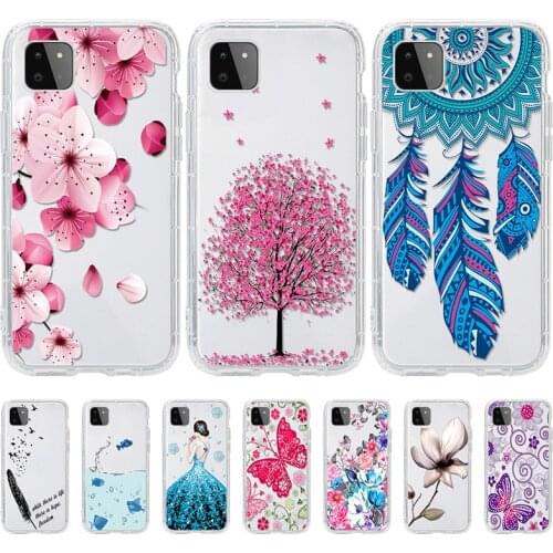 Leaf Flower Soft Case For Samsung A12 Case TPU Airbag Phone Cover Samsung A21S A20e A11 A30 A22 A02 A20S A10e A10S A21 A 12 Case