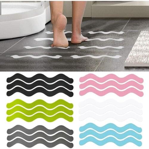 12Pcs/24Pcs Shower Sticker Increases Friction Self-Adhesive S-Shaped Strips Anti-Slip Bathroom Bathtub Stickers for Home