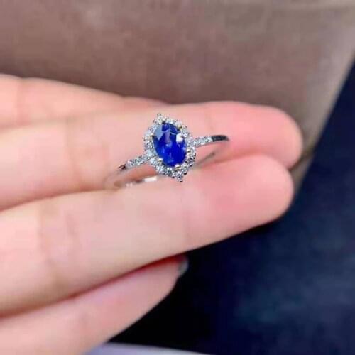 Natural Perfect Quality Sapphire S925 Ring Fine Fashion Charming Weddings Jewelry for Women