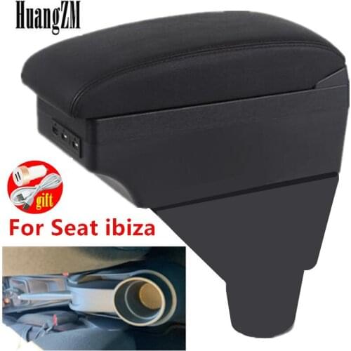 For Seat ibiza armrest box central Store content Storage box with cup holder ashtray products