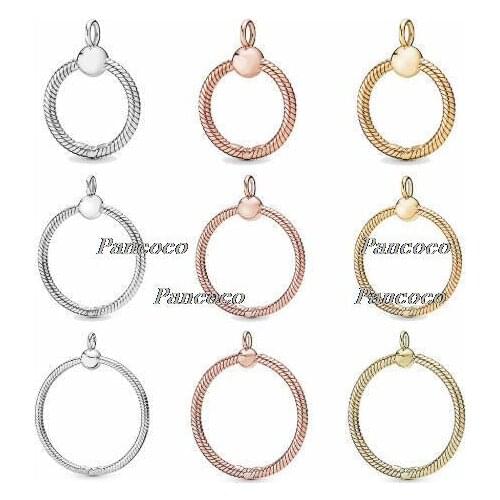 Autumn New Bead Moments O Carrier Charm 925 Sterling Silver Fit Original Pandora Bracelet Bangle Necklace Women DIY Jewelry