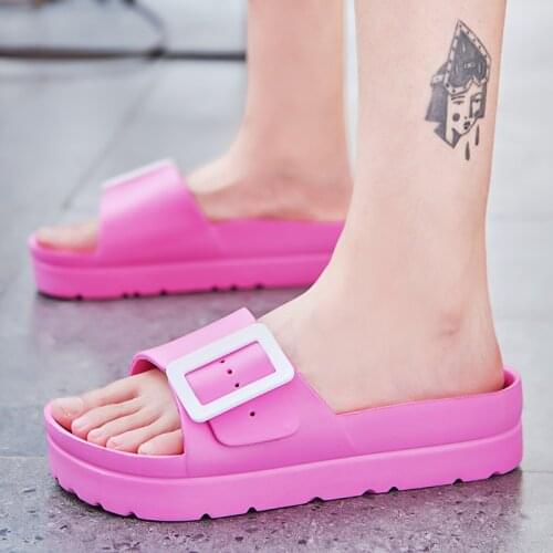 Summer Women Slippers 4cm Platform Clogs Garden Shoes Outdoor Beach Sandals Chunky Slippers Indoor Home Shoes bathroom Slides 41