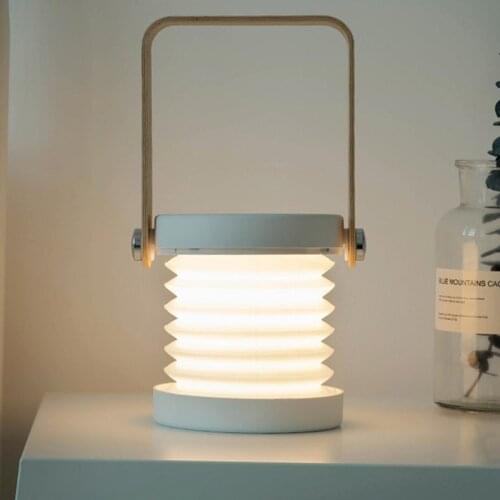 Foldable Touch Dimmable Reading LED Night Light Portable Lantern Lamp USB Rechargeable for Children Kids Gift Bedside Bedroom