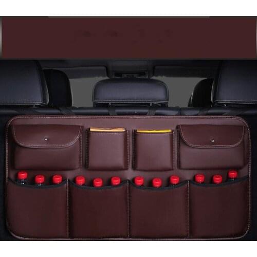 Car SUV Trunk Seat Back Bag Organizer Adjustable Backseat Storage Bag Net Big Capacity Foldable Auto Stowing Tidying Accessories