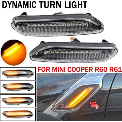 LED Dynamic Car Blinker Side Marker Turn Signal Lights Lamp Accessories For BMW MINI COOPER R60 R61 PACEMAN COUNTRYMAN
