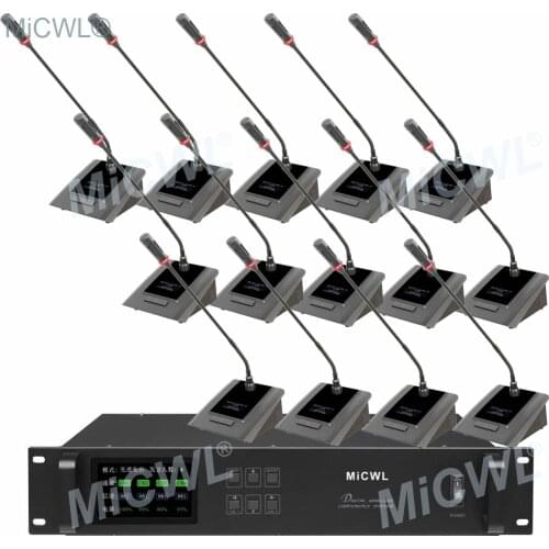 MICWL 1 President 37 Delegate unit Discussing Wireless Conference Microphone System Gooseneck Mic for Meeting Room