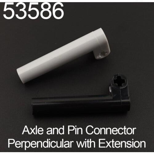 10PCS 53586 High-tech Building Block Axle and Pin Connector Perpendicular with Extension Bricks Accessories Parts MOC Toys