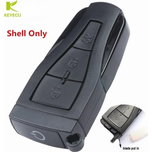 KEYECU Replacement Smart Remote Car Key Shell Case Fob Housing Cover 3 Button for MG MG550 MG6