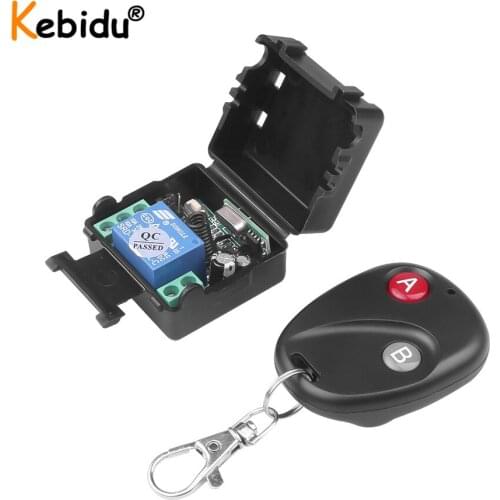 1 Set 12V 10A Relay Wireless RF Smart Remote Control Switch Transmitter + Receiver 433MHz Remote Controller For Garage Lights