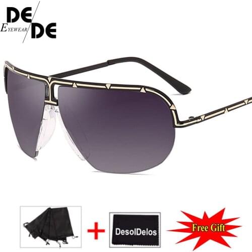 2019 Fashion Oversized Pilot Sunglasses Women UV400 Retro Brand Designer Big Frame Sun Glasses For Female Ladies Eyewear