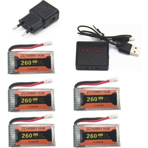 H36 battery 3.7V 260mAh For Eachine E010 E011 E012 E013 F36 RC Quadcopter Parts 3.7v Lipo Battery Charger Set