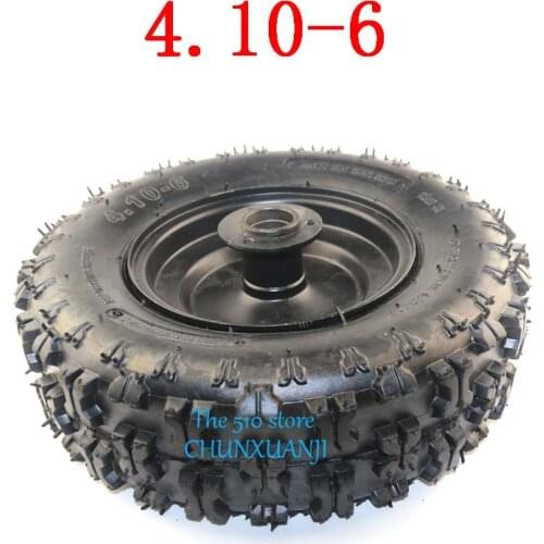 ATV wheels 4.10-6 tyre and rim ATV Quad Go Kart 47cc 49cc Chunky 4.10-6 Tire Inner Tube Fit All Models