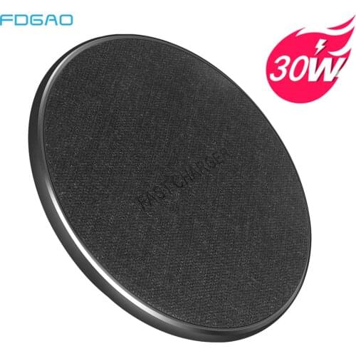 30W QI Wireless Charger Desktop Fast Charging Pad For iPhone 12 11 XS XR X 8 Phone Quick Charge for Samsung S20 S10 S9 Note 20 9