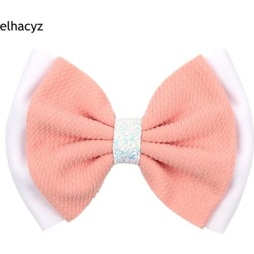 2021 New 6" Big Double Layer Puff Bullet Fabric Hair Bow Clip Girls Summer Barrette Kids Hairgrip DIY Hair Accessories Hairpin