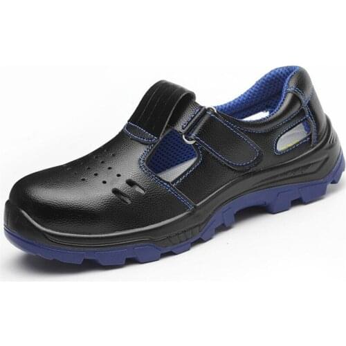 Summer Mens Breathable Work Safety Shoes Steel Toe with Puncture Proof Midsole Slip Resistance Light Weight Military Work Boots