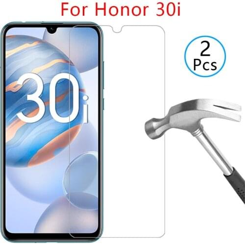 Case on honor 30i cover screen protector tempered glass for huawei honor30i honer 30 i i30 protective phone coque bag LRA-LX1