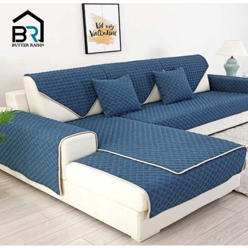 Sofa Covers For Living Room Solid Color Non-slip Sofa Seat Slipcover Towel L-shaped Sofa Cover Four Universal Cover Couch Season