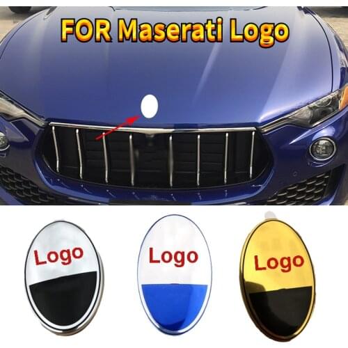 Emblem for Maserati Levante Quattroporte Ghibli Gran Turismo Cabrio GC GT Car Front Hood Badge Decals Auto Stickers Styling