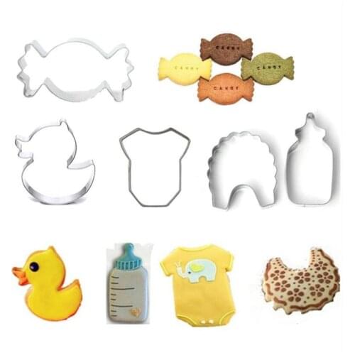 Cookie Cutters Moulds Stainless Steel Cute Animal Shape Biscuit Mold DIY Fondant Pastry Decorating Baking Kitchen Tools