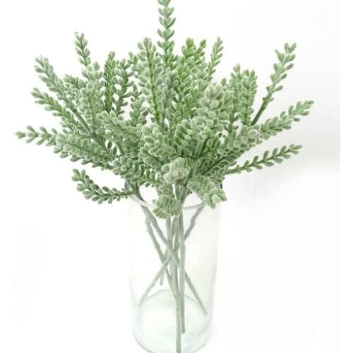 Artificial Plastic Eucalyptus tree branch for Christmas wedding decoration Flower arrangment small leaves plant faux foliage