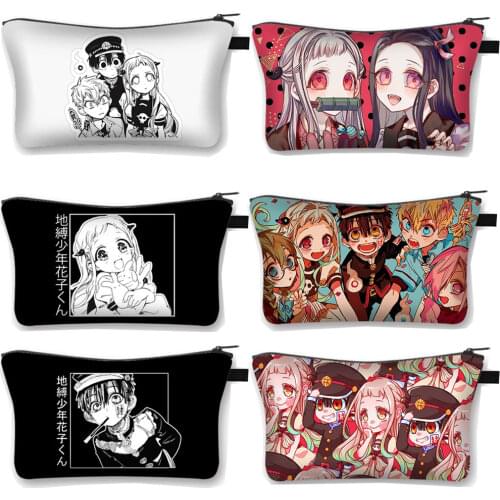 Anime Jibaku Shounen Hanako-kun Cosmetic Bag Toilet-Bound Hanako Kun Makeup Bags Nene Yashiro Girls Lipstick Toiletries Bag