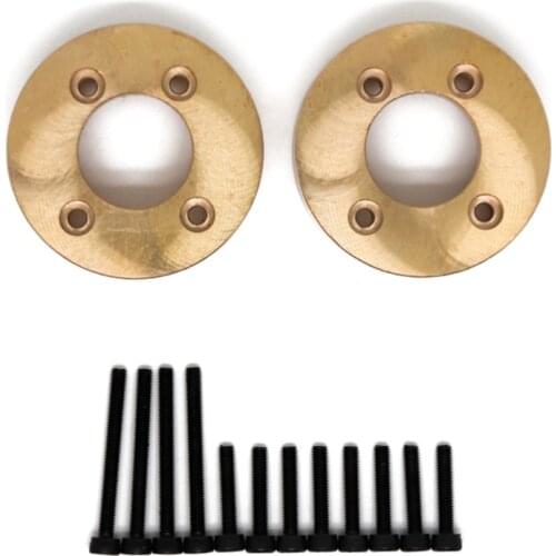 RC Crawler Car Wheels Parts Upgrade Beadlock Wheel Rims Counterweight Durable Accessories for YK4102 Brass Alloy Parts