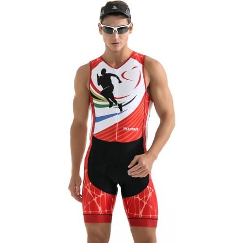 2019 Pro Team Ropa Ciclismo Hombre Summer Sleeveless Triathlon Suit Jerseys Cycling Clothing Triathlon Bib Shorts Suit
