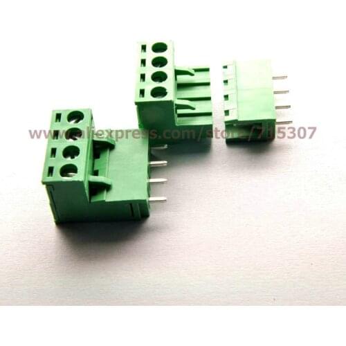PHISCALE 5 set Vertical PCB Terminal Blocks 5.08mm 4pin 300V 15A
