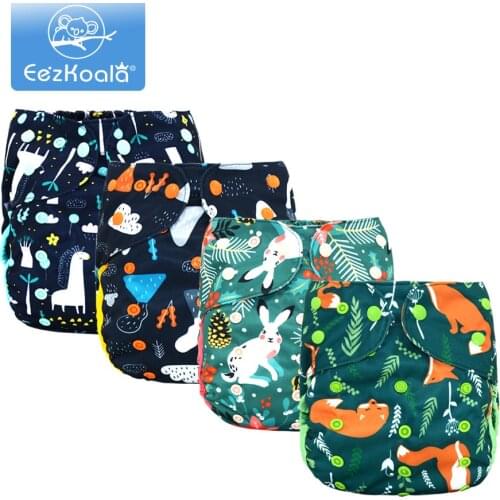 EezKoala Eco-friendly Big XL Cloth Diaper Cover for Baby 2pcs/lot, Stay-dry Adjustable Diaper fits Waist 36-58cm Baby Waterproof