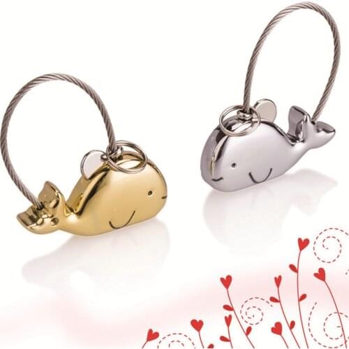 Sweet Kissing Whales Couple Keychain Women Mens Christmas Valentines Day Gift Keychain for Lover #290375