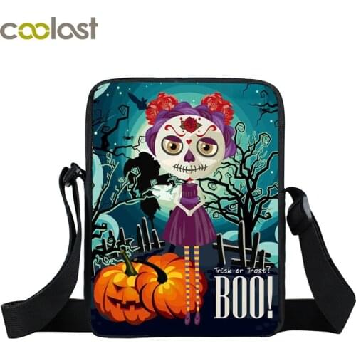 Happy Halloween Messenger Bag Pumpkin Crossbody Bag Women Handbag Trick or Treat Small Shoulder Bags Girls Satchel Bookbag